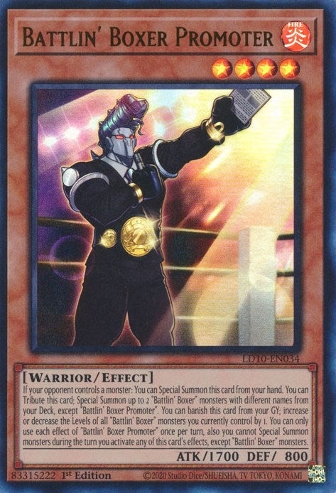 Battlin' Boxer Promoter [LD10-EN034] Ultra Rare | Odin's Place