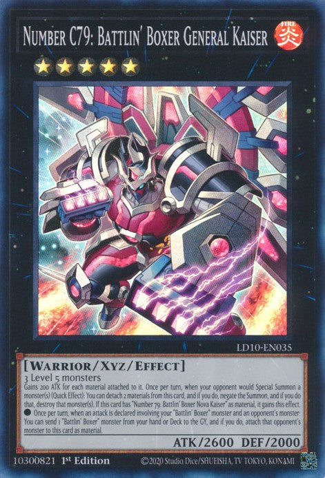 Number C79: Battlin' Boxer General Kaiser [LD10-EN035] Super Rare | Odin's Place