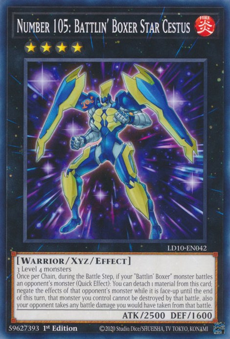 Number 105: Battlin' Boxer Star Cestus [LD10-EN042] Common | Odin's Place