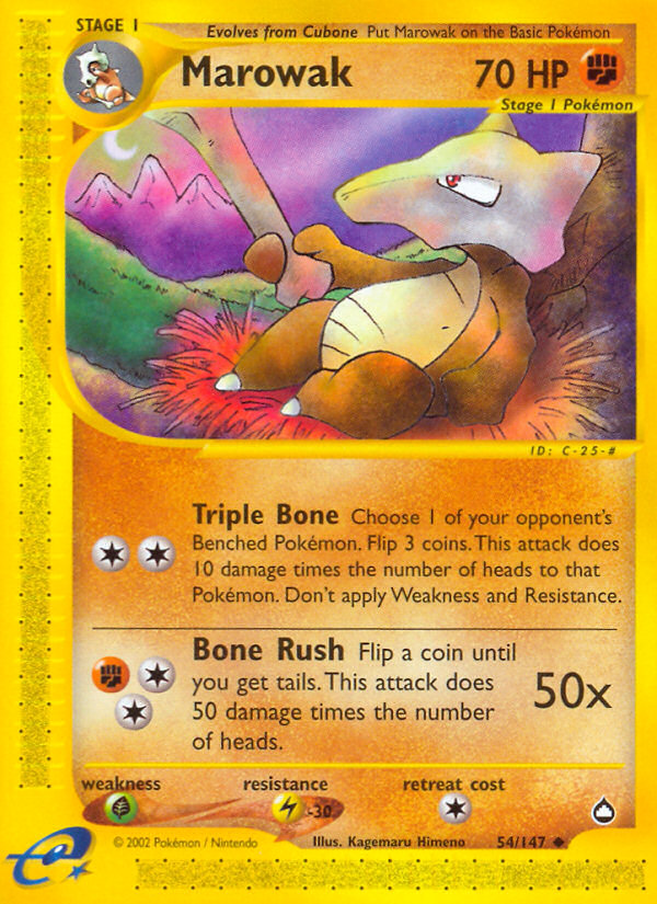 Marowak (54/147) [Aquapolis] | Odin's Place