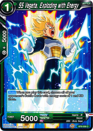 SS Vegeta, Exploding with Energy (BT6-056) [Destroyer Kings] | Odin's Place