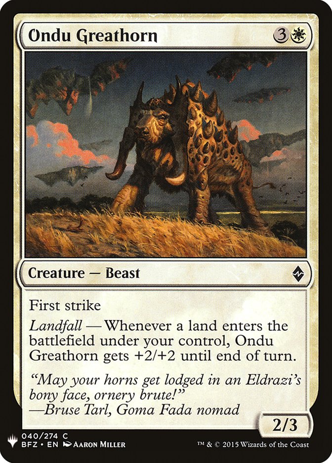 Ondu Greathorn [Mystery Booster] | Odin's Place