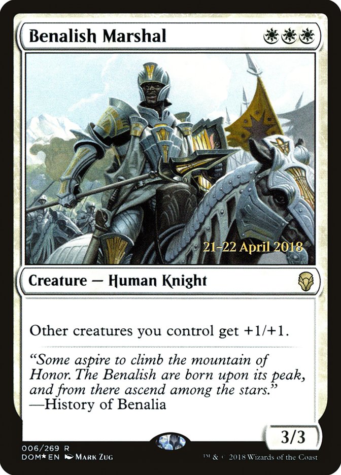 Benalish Marshal (6) [Dominaria Prerelease Promos] | Odin's Place