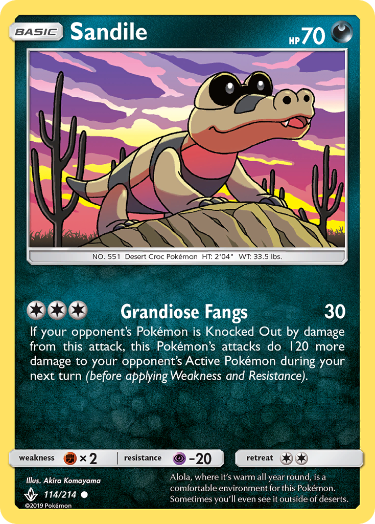 Sandile (114/214) [Sun & Moon: Unbroken Bonds] | Odin's Place