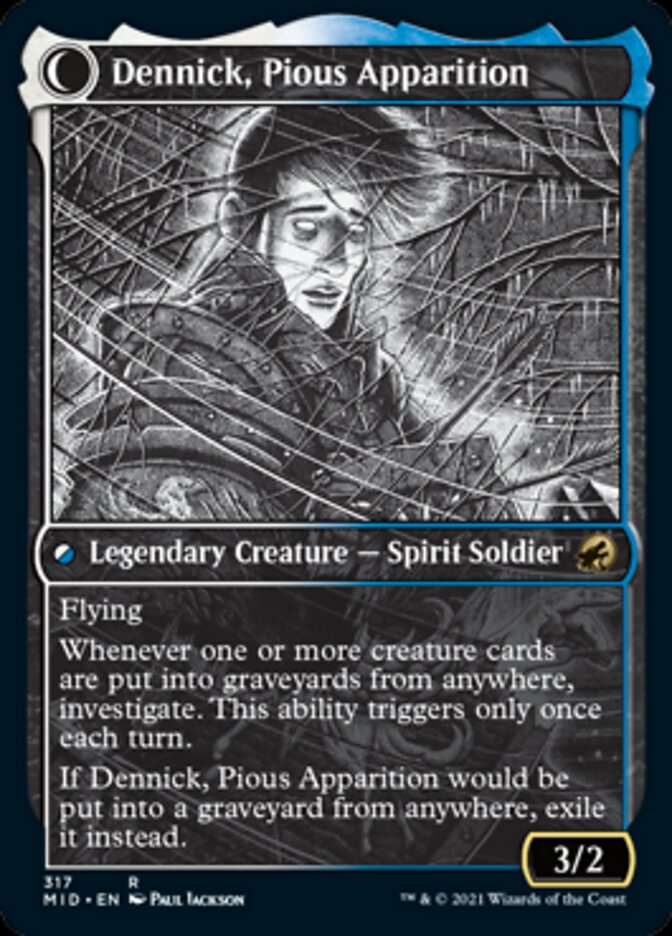 Dennick, Pious Apprentice // Dennick, Pious Apparition (Showcase Eternal Night) [Innistrad: Midnight Hunt] | Odin's Place