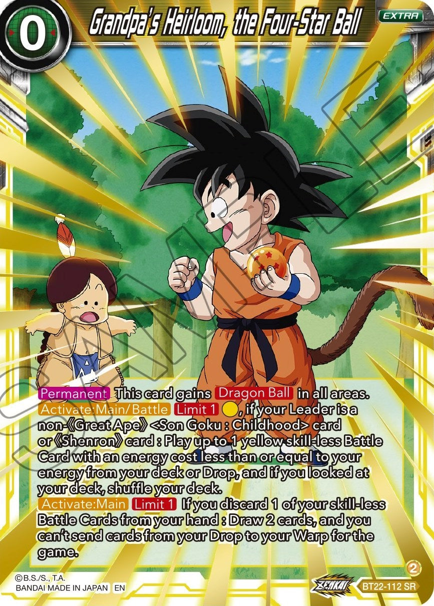 Grandpa's Heirloom, the Four-Star Ball (BT22-112) [Critical Blow] | Odin's Place
