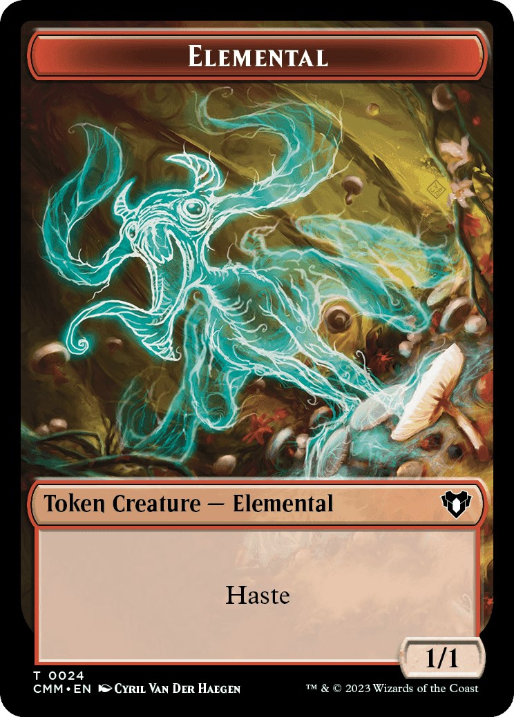 Elemental (0024) // Spider Double-Sided Token [Commander Masters Tokens] | Odin's Place
