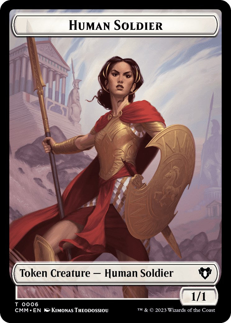 Human Soldier // Drake Double-Sided Token [Commander Masters Tokens] | Odin's Place