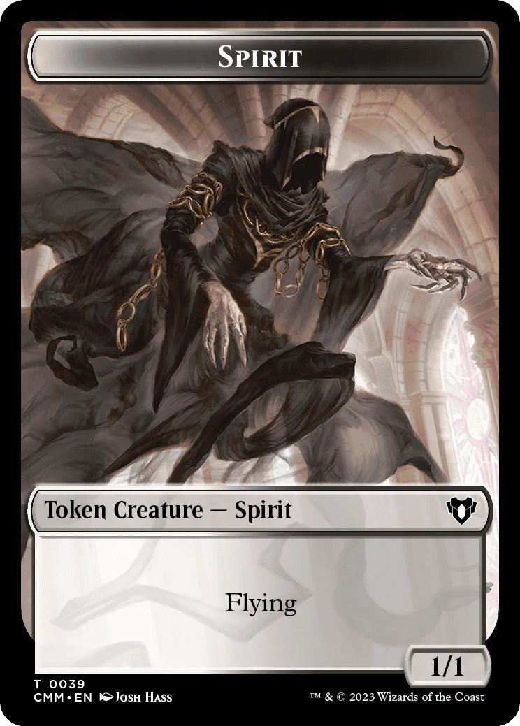 Spirit (0039) // Stoneforged Blade Double-Sided Token [Commander Masters Tokens] | Odin's Place