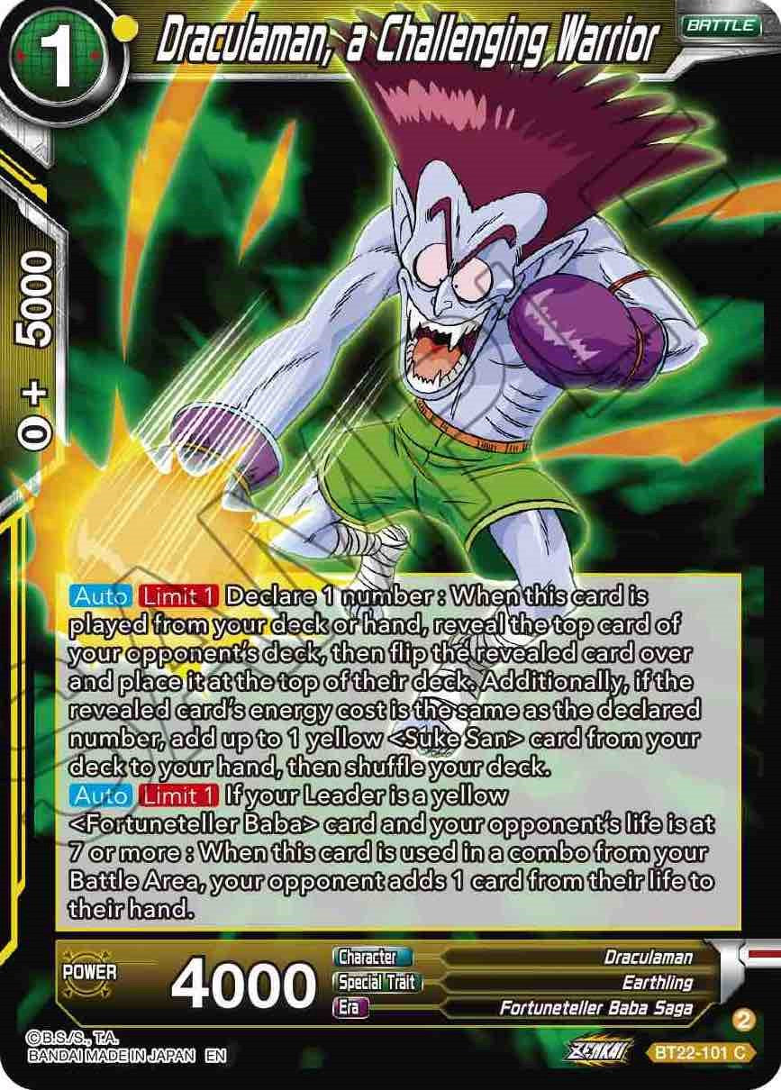Draculaman, a Challenging Warrior (BT22-101) [Critical Blow] | Odin's Place