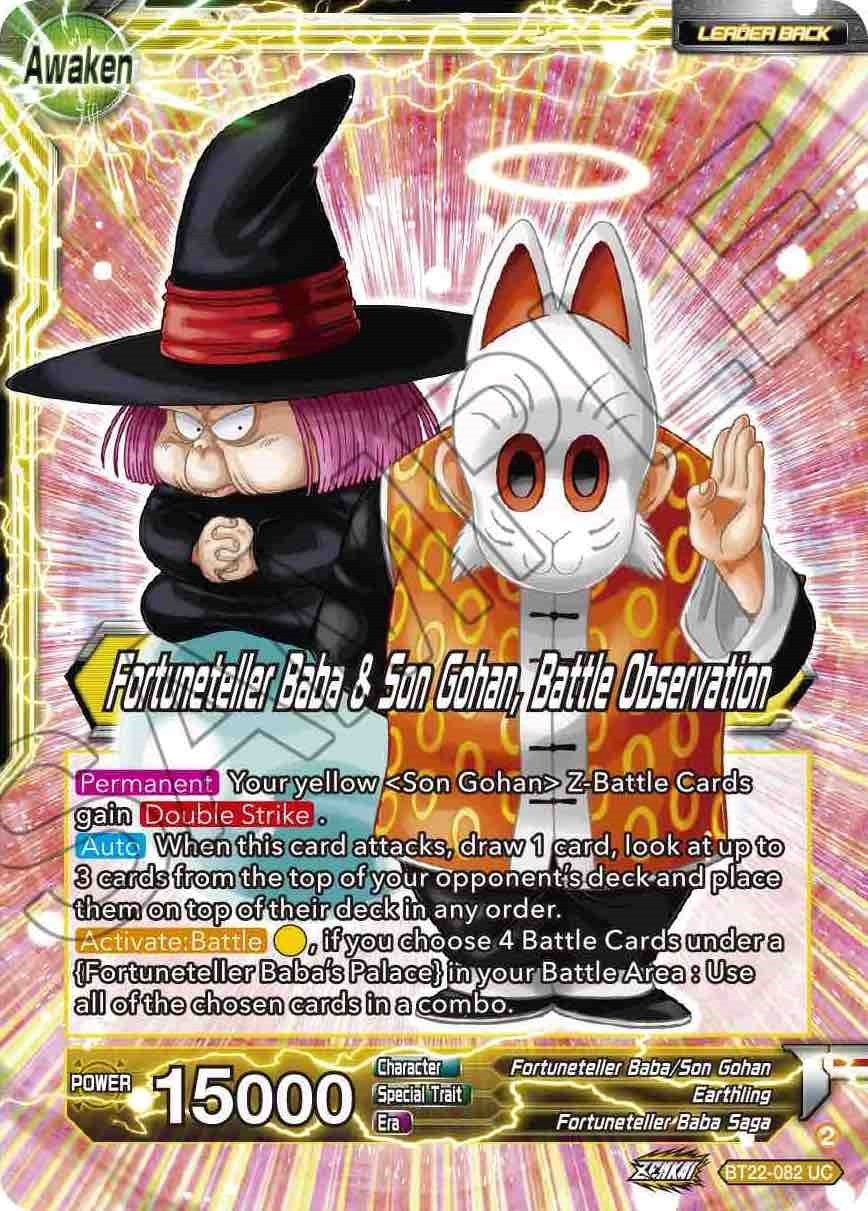 Fortuneteller Baba // Fortuneteller Baba & Son Gohan, Battle Observation (BT22-082) [Critical Blow] | Odin's Place