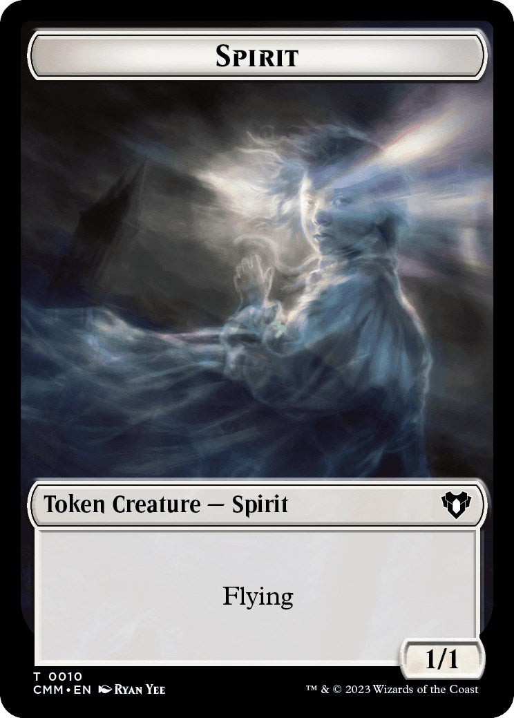 Spirit (0010) // Knight Double-Sided Token [Commander Masters Tokens] | Odin's Place
