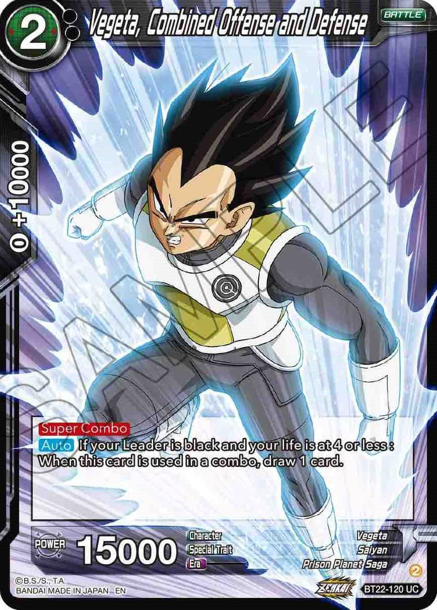 Vegeta, Combined Offense and Defense (BT22-120) [Critical Blow] | Odin's Place