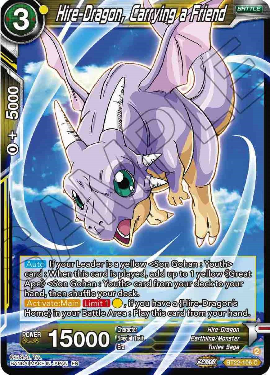 Hire-Dragon, Carrying a Friend (BT22-106) [Critical Blow] | Odin's Place