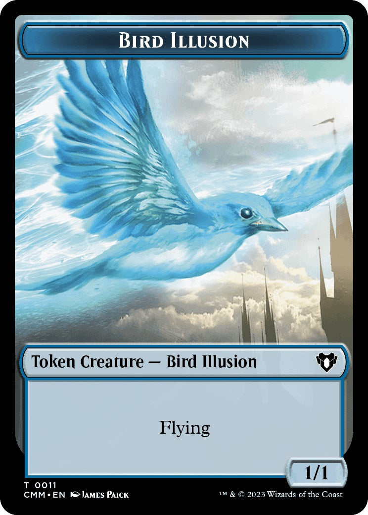 City's Blessing // Bird Illusion Double-Sided Token [Commander Masters Tokens] | Odin's Place