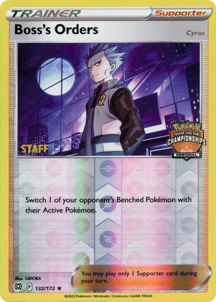 Boss's Orders (132/172) (Regional Championship Promo) (Staff) [Sword & Shield: Brilliant Stars] | Odin's Place