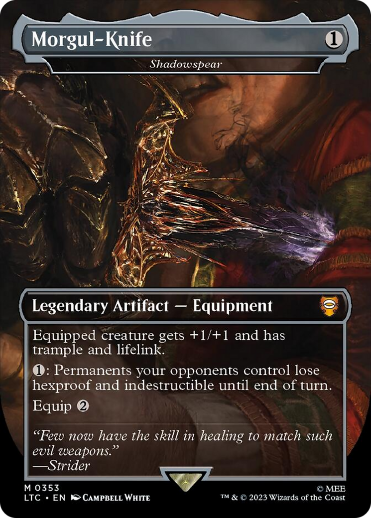 Morgul-Knife - Shadowspear (Surge Foil) [The Lord of the Rings: Tales of Middle-Earth Commander] | Odin's Place