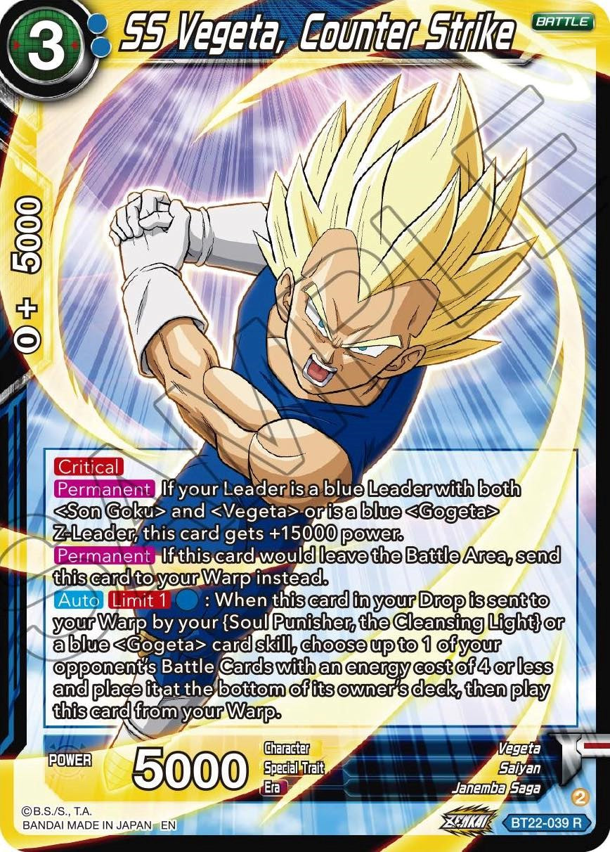 SS Vegeta, Counter Strike (BT22-039) [Critical Blow] | Odin's Place
