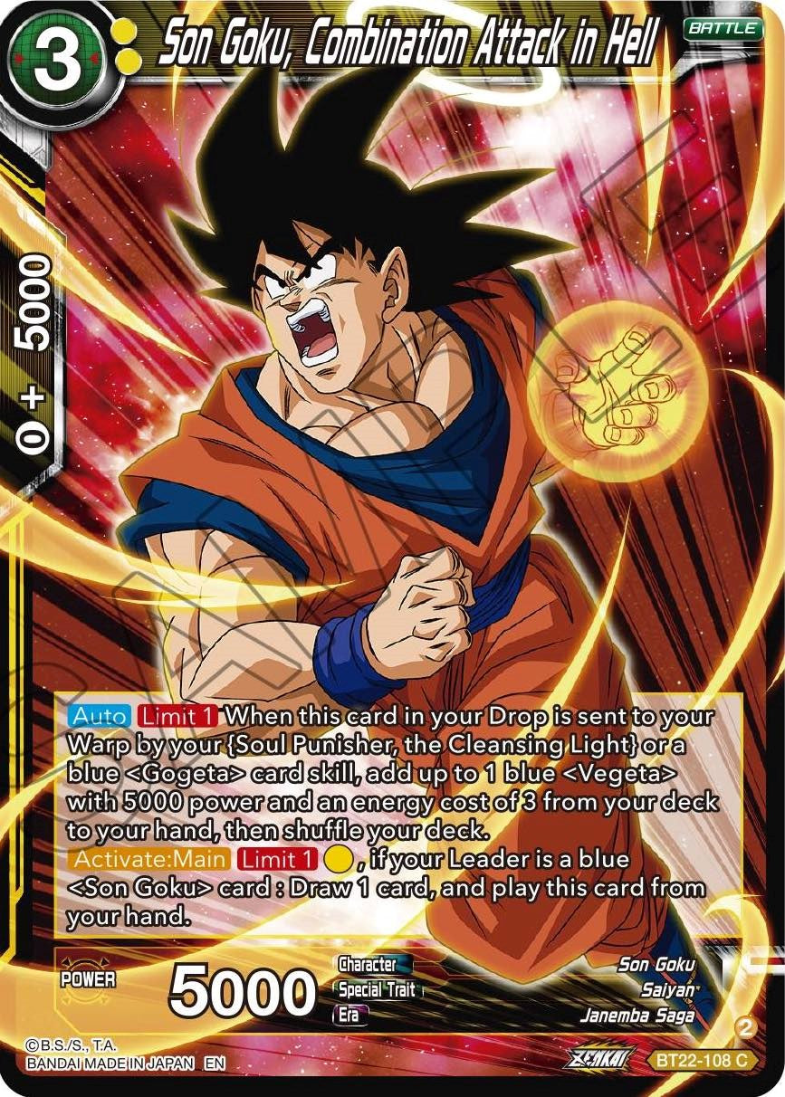 Son Goku, Combination Attack in Hell (BT22-108) [Critical Blow] | Odin's Place