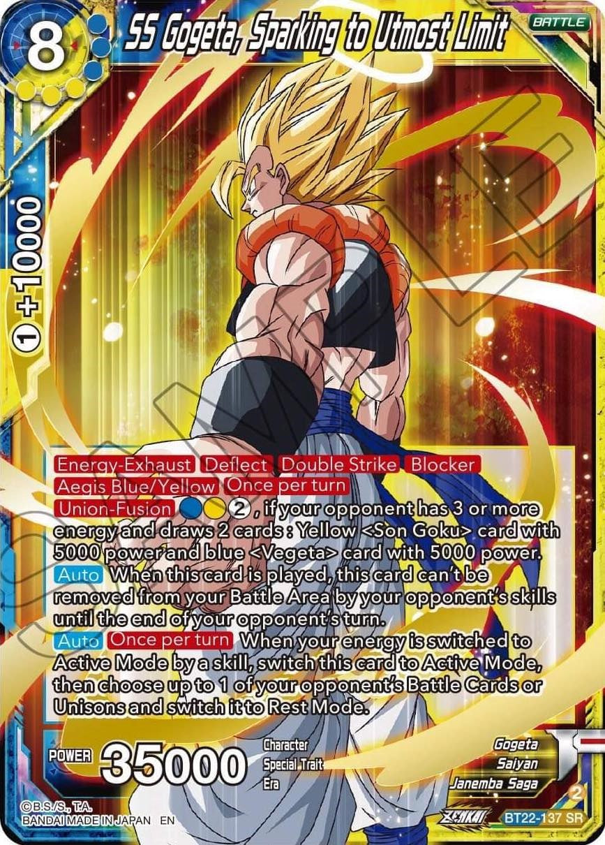 SS Gogeta, Sparking to Utmost Limit (BT22-137) [Critical Blow] | Odin's Place