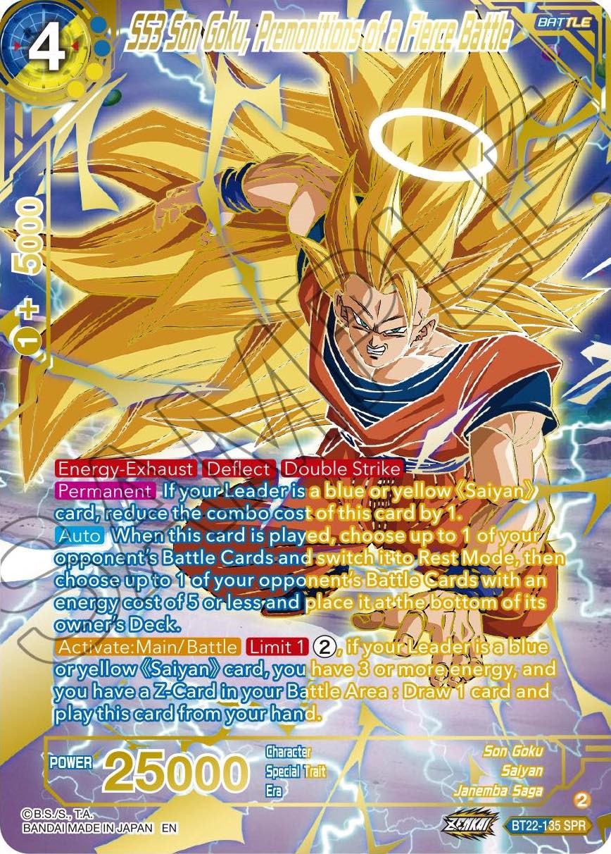 SS3 Son Goku, Premonitions of a Fierce Battle (SPR) (BT22-135) [Critical Blow] | Odin's Place