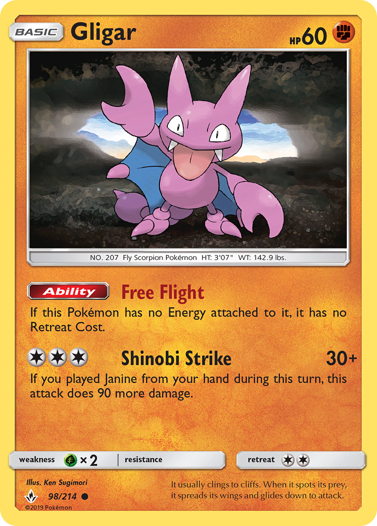 Gligar (98/214) [Sun & Moon: Unbroken Bonds] | Odin's Place