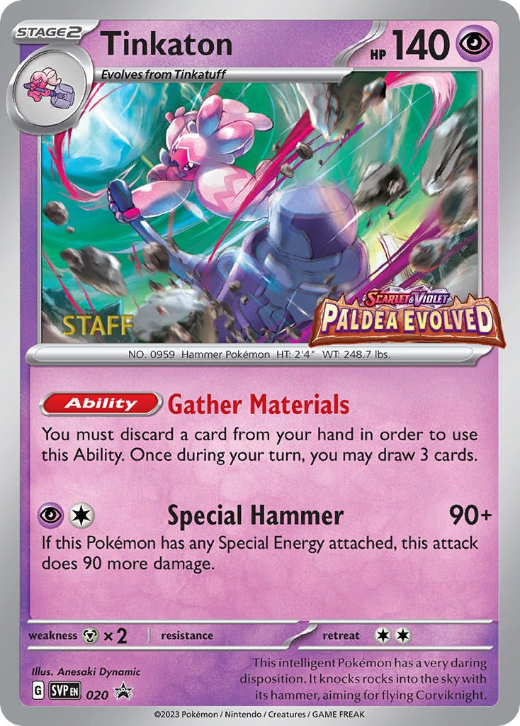 Tinkaton (020) (Staff Promo) [Scarlet & Violet: Black Star Promos] | Odin's Place