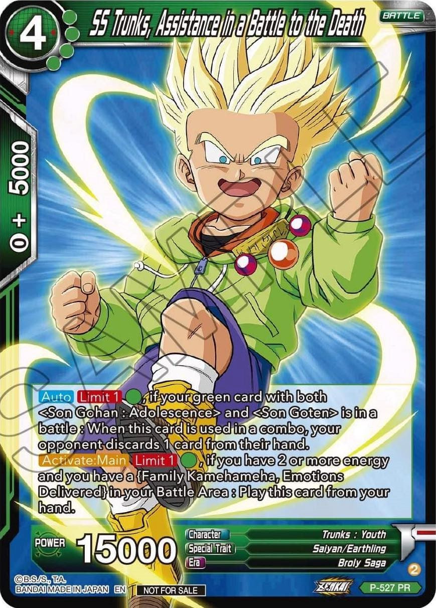 SS Trunks, Assistance in a Battle to the Death (Zenkai Series Tournament Pack Vol.5) (P-527) [Tournament Promotion Cards] | Odin's Place