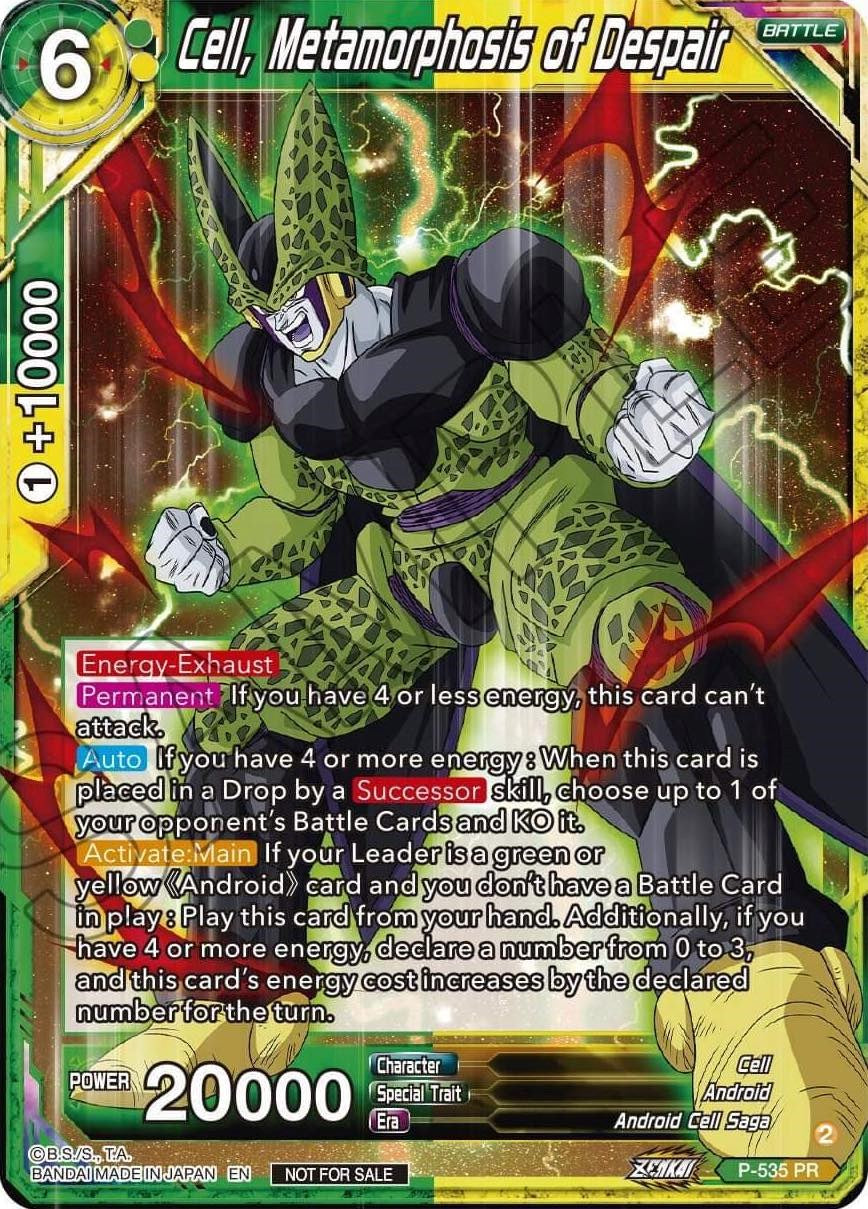 Cell, Metamorphosis of Despair (Zenkai Series Tournament Pack Vol.5) (P-535) [Tournament Promotion Cards] | Odin's Place