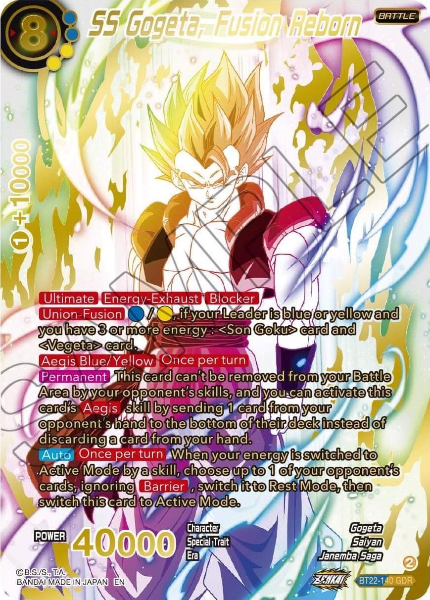 SS Gogeta, Fusion Reborn (GDR) (BT22-140) [Critical Blow] | Odin's Place