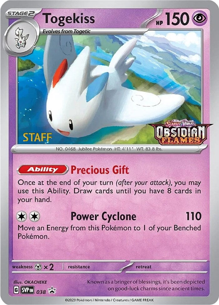 Togekiss (038) (Stamped) (Staff) [Scarlet & Violet: Black Star Promos] | Odin's Place