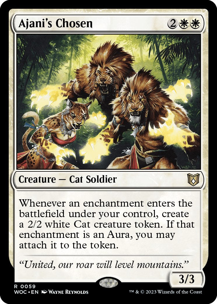 Ajani's Chosen [Wilds of Eldraine Commander] | Odin's Place