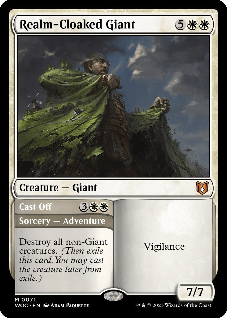 Realm-Cloaked Giant // Cast Off [Wilds of Eldraine Commander] | Odin's Place