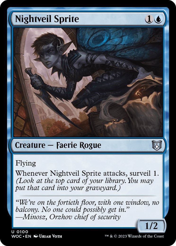 Nightveil Sprite [Wilds of Eldraine Commander] | Odin's Place