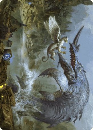 Horned Loch-Whale Art Card [Wilds of Eldraine Art Series] | Odin's Place