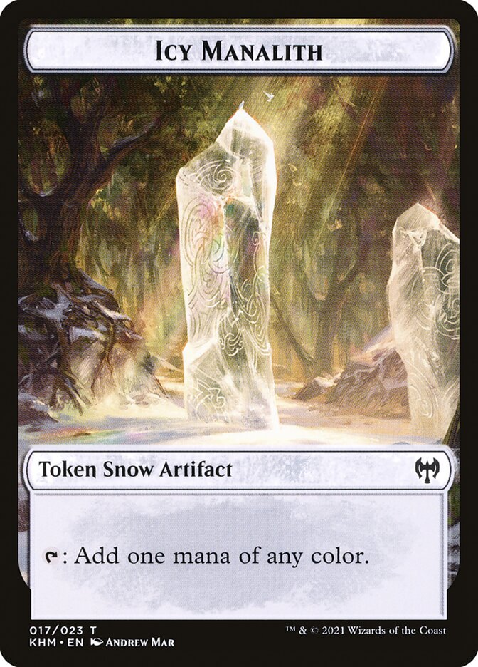 Dwarf Berserker // Icy Manalith Double-Sided Token [Kaldheim Tokens] | Odin's Place