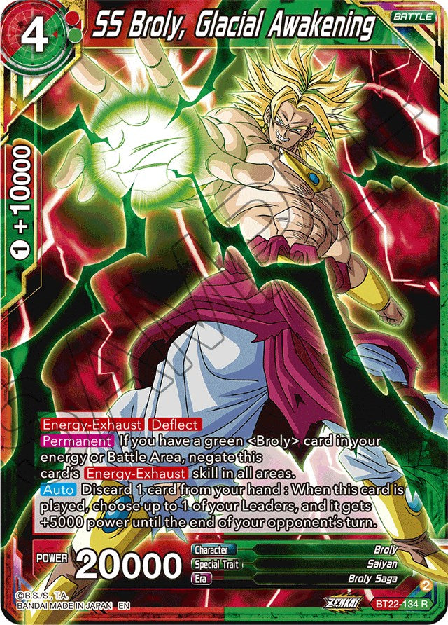 SS Broly, Glacial Awakening (BT22-134) [Critical Blow] | Odin's Place