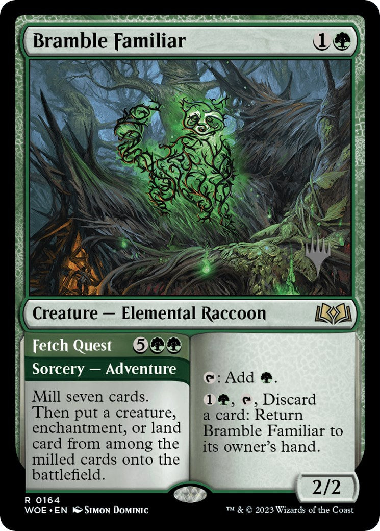 Bramble Familiar // Fetch Quest (Promo Pack) [Wilds of Eldraine Promos] | Odin's Place