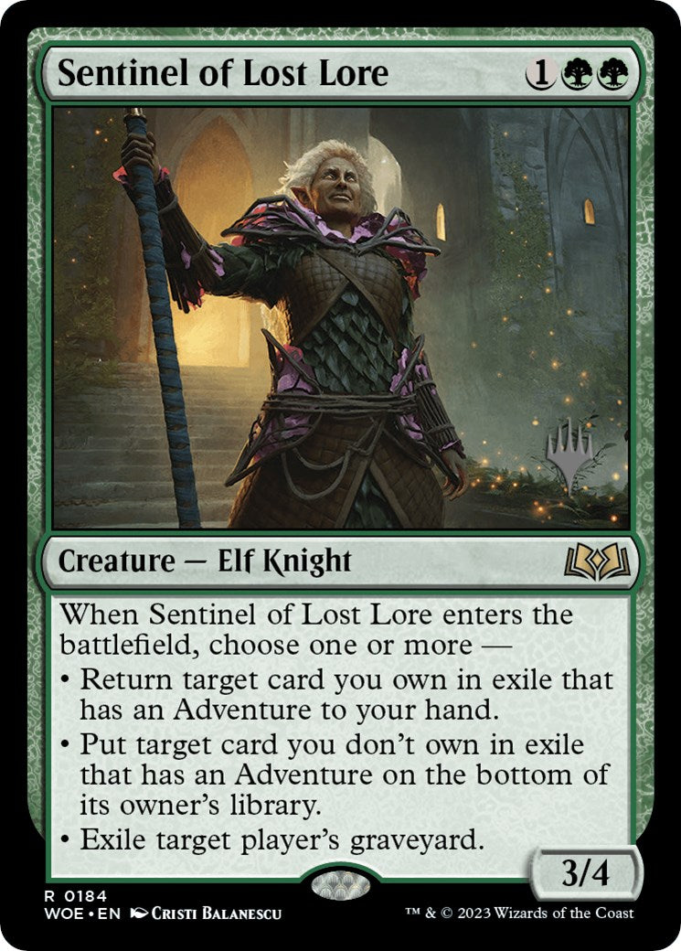 Sentinel of Lost Lore (Promo Pack) [Wilds of Eldraine Promos] | Odin's Place