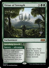 Virtue of Strength // Garenbrig Growth (Promo Pack) [Wilds of Eldraine Promos] | Odin's Place