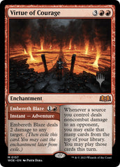 Virtue of Courage //Embereth Blaze (Promo Pack) [Wilds of Eldraine Promos] | Odin's Place