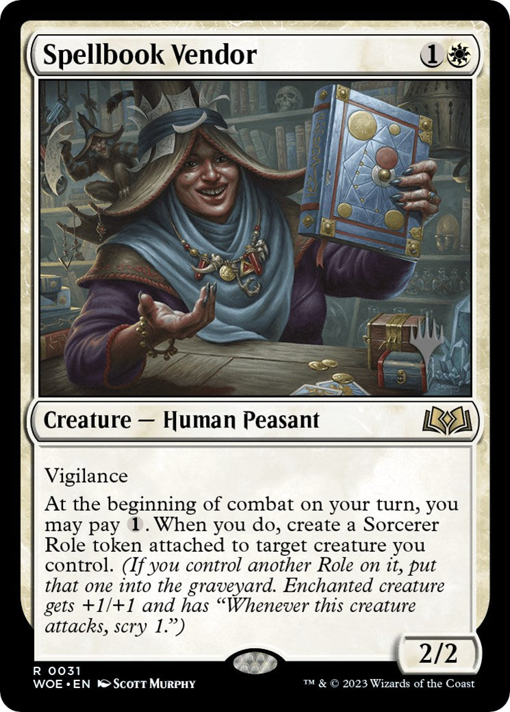 Spellbook Vendor (Promo Pack) [Wilds of Eldraine Promos] | Odin's Place
