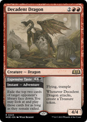 Decadent Dragon // Expensive Taste (Promo Pack) [Wilds of Eldraine Promos] | Odin's Place