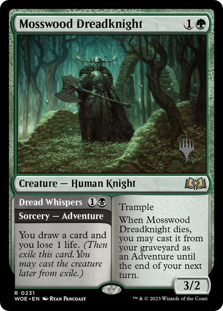 Mosswood Dreadknight // Dread Whispers (Promo Pack) [Wilds of Eldraine Promos] | Odin's Place