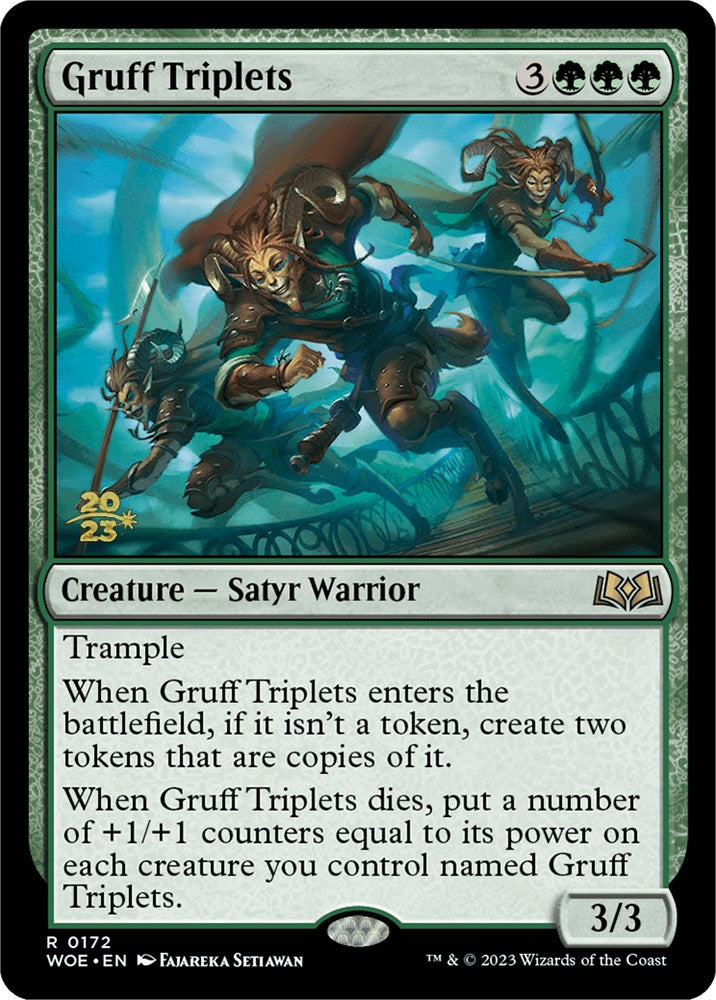 Gruff Triplets [Wilds of Eldraine Prerelease Promos] | Odin's Place