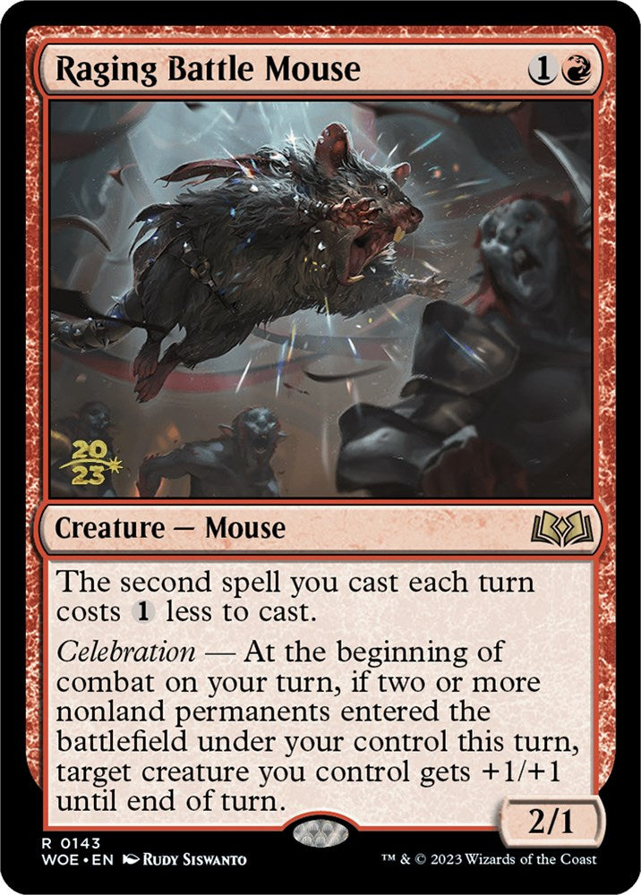 Raging Battle Mouse [Wilds of Eldraine Prerelease Promos] | Odin's Place