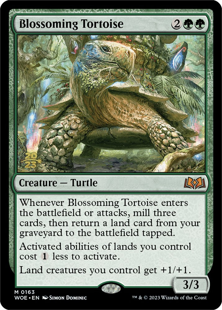 Blossoming Tortoise [Wilds of Eldraine Prerelease Promos] | Odin's Place