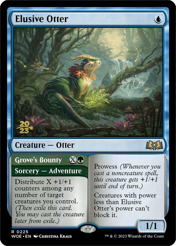 Elusive Otter // Grove's Bounty [Wilds of Eldraine Prerelease Promos] | Odin's Place