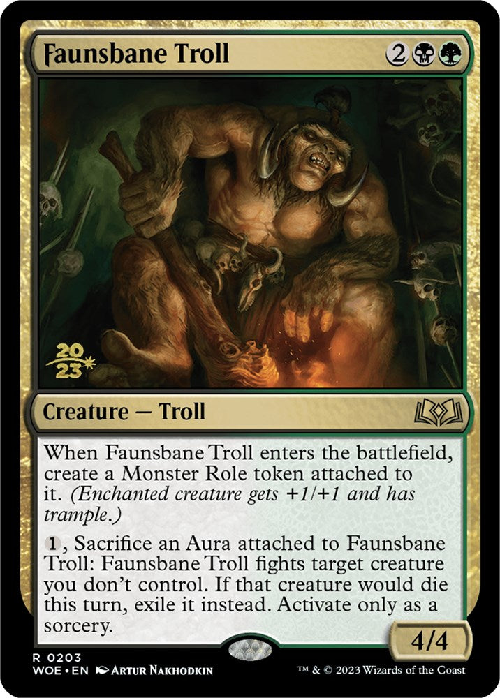 Faunsbane Troll [Wilds of Eldraine Prerelease Promos] | Odin's Place