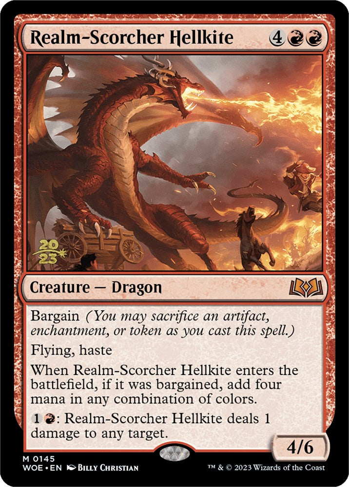 Realm-Scorcher Hellkite [Wilds of Eldraine Prerelease Promos] | Odin's Place